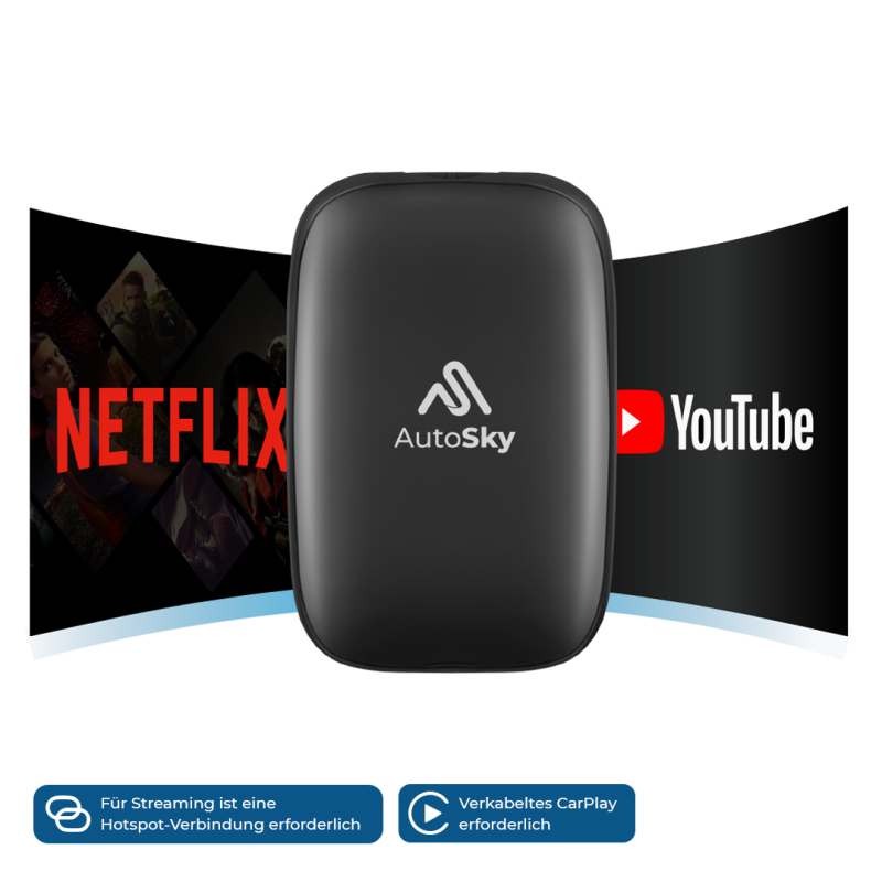 AutoSky Wireless CarPlay și Android Auto AI Box Lite