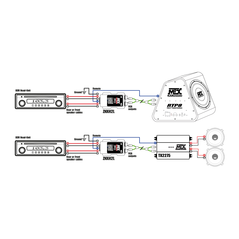 Adaptor Hi/Low MTX Street Wires ZNXH2L